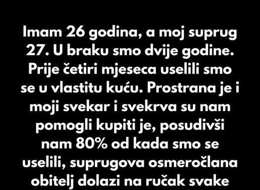 Odbijam svaki nedjeljni ručak kuhati za suprugovu obitelj, pa sam smislila savršenu zamku.