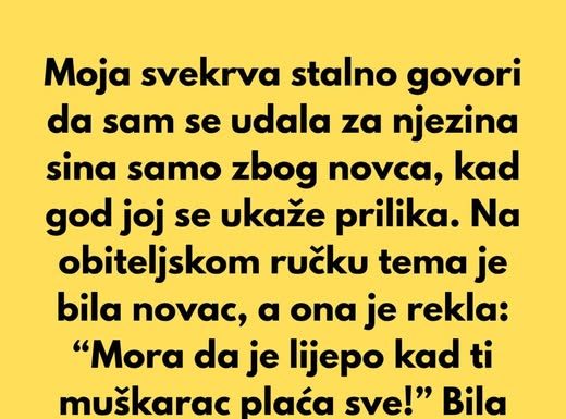 Moja svekrva pokušala me poniziti zbog novca, ali sam otkrila tajnu koju nije očekivala….
