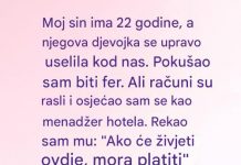 „Rekla sam mu da mora platiti… a onda mi je sin rekao nešto što me šokiralo“