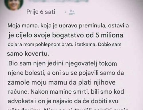 Testament koji mi je promenio život