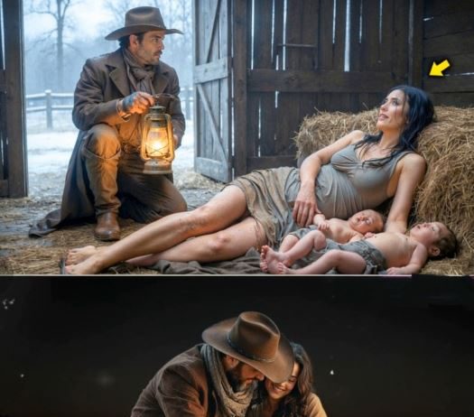 Usamljeni kauboj je čuo buku u štali. Kada je prišao, ugledao je mladu ženu sa dvoje novorođenčadi.