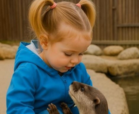 U zoološkom vrtu, devojčica je radosno igrala sa vidrom, očaravajući sve dok im nije prišao čuvar i hitno rekao: „Trebalo bi da odvedete svoju ćerku kod lekara…“