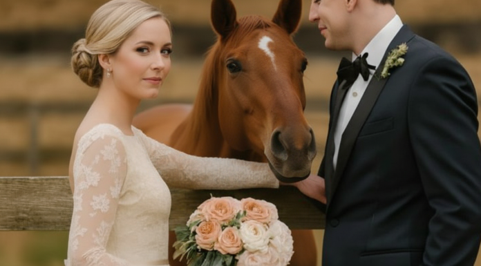 Tokom svadbenog fotografisanja, moj konj je iznenada počeo da rže kad je video mog verenika, a zatim ga je ugrizao — tek kasnije sam shvatila zašto…