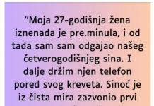 “Moja 27-godišnja žena iznenada je pre.minula…”