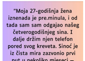 “Moja 27-godišnja žena iznenada je pre.minula…”