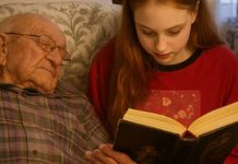 Devojčica je glasno čitala slepom dedi — i pronašla pismo sakriveno 60 godina.