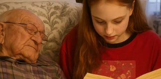Devojčica je glasno čitala slepom dedi — i pronašla pismo sakriveno 60 godina.