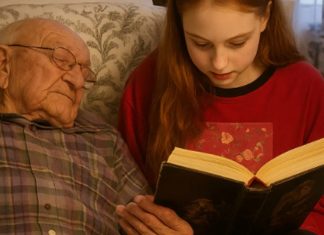 Devojčica je glasno čitala slepom dedi — i pronašla pismo sakriveno 60 godina.