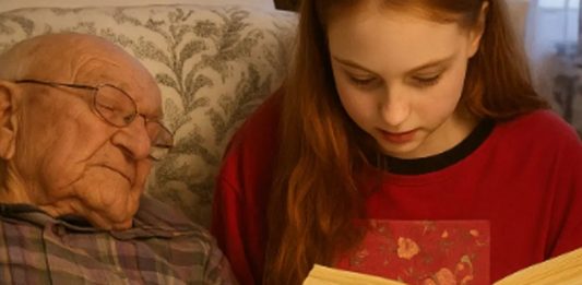 Devojčica je glasno čitala slepom dedi — i pronašla pismo sakriveno 60 godina.