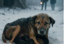 “Žrtva ljubavi: Pas koji je dao sve za svoje štence u smrtonosnom snegu”