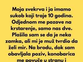 Nikada se nisam slagala sa svojom svekrvom. Čak ni nakon što se rodio moj sin, odnos nam je ostao hladan pune 10 godine.”