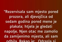 REzervisala sam mesto pored prozora…