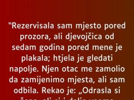 Rezervisala sam mesto pored prozora…