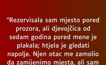 Rezervisala sam mesto pored prozora…