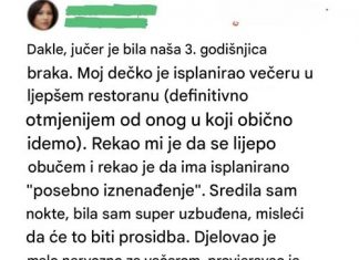 Oćekivala sam prsten.,ali…