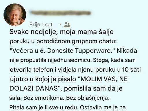 Poruka od mame zaustavila nas je u mestu — istina koja nas je čekala kod kuće slomila nas je u suzama
