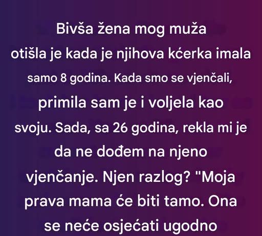 „Da li sam postupila ispravno: Priča o odnosu maćehе i pastorke pred venčanje“