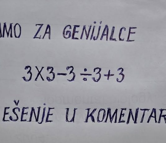Najlakši zadatak za osnovce namučio mnoge starije ljude: Da li ste vi “genije” koji bez digitrona može ovo da reši?