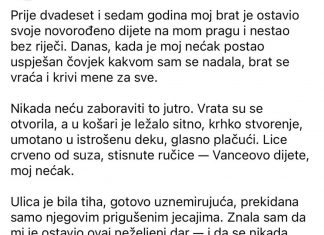 Prije dvadeset i sedam godina, moj brat je ostavio svoje novorođenče na mom pragu i nestao bez ijedne riječi… Danas, kada je moj nećak postao ostvareni čovjek kakvom sam se nadala, moj brat se vraća i mene krivi za sve.