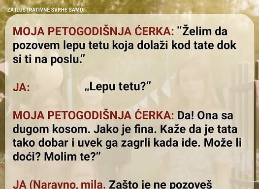 Moja petogodišnjakinja želi da pozove „lepu damu koja posećuje tatu dok je mama na poslu“ na svoju rođendansku zabavu