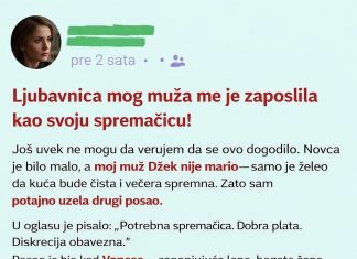 Ljubavnica mog muža me je zaposlila kao sobaricu….
