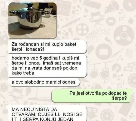 MOMAK MI JE ZA ROĐENDAN KUPIO ŠERPU, BJESNILA SAM, A ON ME MOLIO SAMO DA PODIGNEM POKLOPAC: Kad sam otvorila HIT, kakvu sam grešku napravila