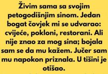 Živim sama sa svojim petogodišnjim sinom. Jedan bogat čovjek mi se udvarao: