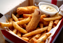 Usmerila sam pažnju na komad piletine koji se našao u kutiji i primetila nešto čudno