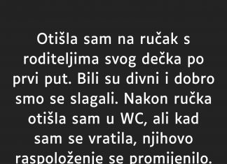 “Otišla sam na ručak s roditeljima svog dečka po prvi put…”
