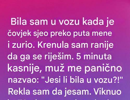 Napustila je voz zbog lošeg osećaja — a onda je zazvonio telefon