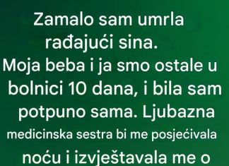 Zamalo sam umrla rađajući sina
