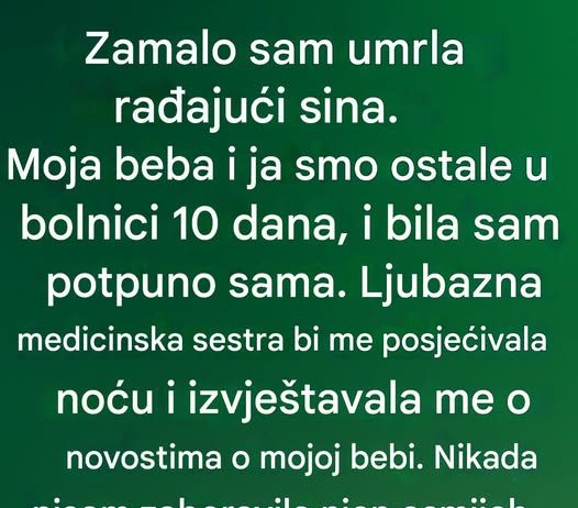 Zamalo sam umrla rađajući sina