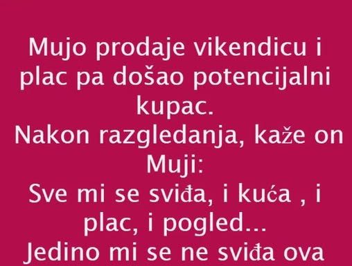 VIC DANA: PRODAJA VIKENDICE