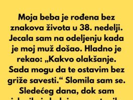 Kada sam se porodila beba nije davala znake zivota-Moj svijet je stao a onda je suprug rekao “e sad te mogu ostaviti”…