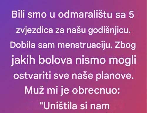 Bila sam sa mužem u luksuznom odmaralištu s pet zvjezdica na našoj godišnjici……