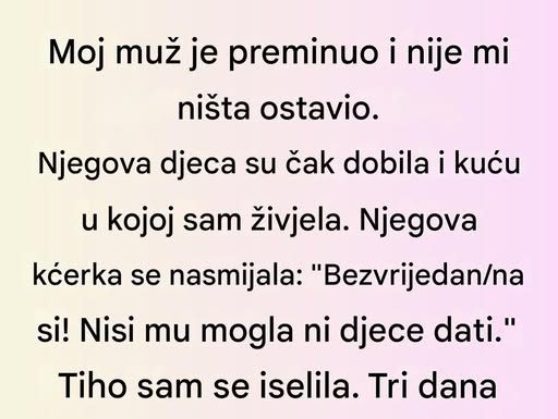 Moj muž je preminuo i ostavio mi ništa — ali jedna skrivena klauzula promenila je sve