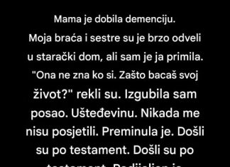 Rekli su da bacam život brinući o majci s demencijom …….