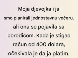 Moja devojka i ja planirali smo jednostavnu većeru…..