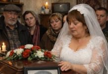 “Nepoznata žena u venčanici na sahrani mog muža: Tajna koja je šokirala sve prisutne”