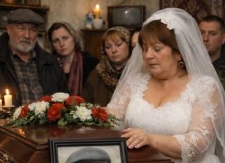 “Nepoznata žena u venčanici na sahrani mog muža: Tajna koja je šokirala sve prisutne”