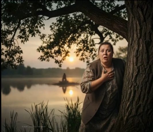 Na obali, videla je svog muža u društvu nekoliko drugih ljudi, ali nije bilo nikakvih znakova o planiranom rođendanskom iznenađenju.!!!!😲😲😲
