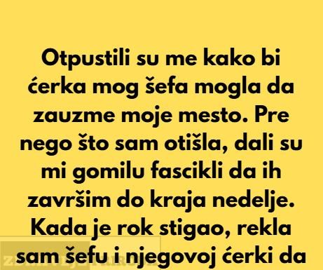 “Dobila sam otkaz da bi kćerka direktora zauzela moje mjesto – Slomila sam se, a onda…”
