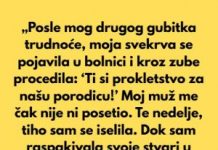 „Posle mog drugog gubitka trudnoće, moja svekrva se pojavila u bolnici i kroz zube rekla…