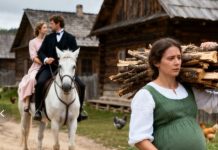 Farmer je jahao sa svojom djevojkom… i ukočio se kada je vidio svoju trudnu bivšu ženu kako nosi drva za ogrjev…