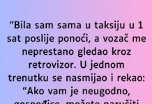 “Bila sam sama u taksiju u 1 sat poslije ponoći…”
