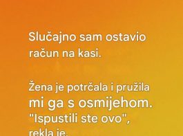 Poruka na računu koja mi je promenila dan…..