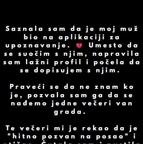 Saznala sam da je moj muž bio na aplikaciji za upoznavanje…”