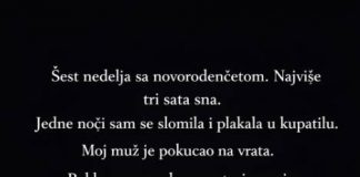 Nisam spavala više od tri sata punih šest nedelja. Nova beba. Moj muž se trudio, ali ni jedno od nas nije znalo šta radi i oboje smo bili na ivici snage, počeli da govorimo stvari koje ne mislimo ….