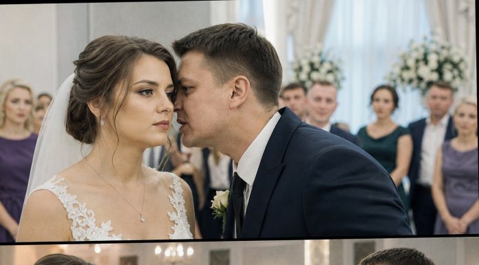 Na dan vjenčanja, dok je stajao pored mene pred oltarom, mladoženja se nagnuo i šapnuo: „Tvoja porodica je bankrotirala. Sada mi više nisi potrebna.“ Ali nije ni slutio da ću se samo mirno nasmiješiti, uzeti mikrofon i izgovoriti samo dvije riječi — nakon kojih su se svim gostima sledile vene od šoka… 😲😲😲