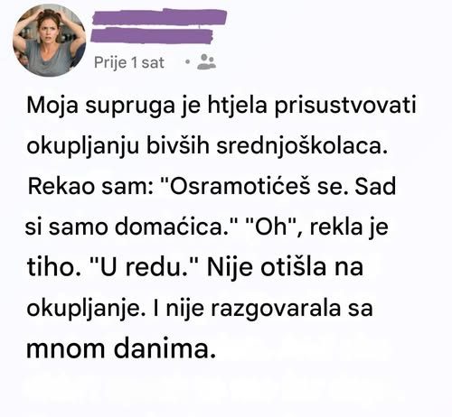 Jedna rečenica koju sam izgovorio skoro je uništila naš odnos …